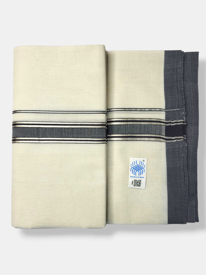 Kerala Balaramapuram Pure Cotton Handloom Mundu/Dhoti