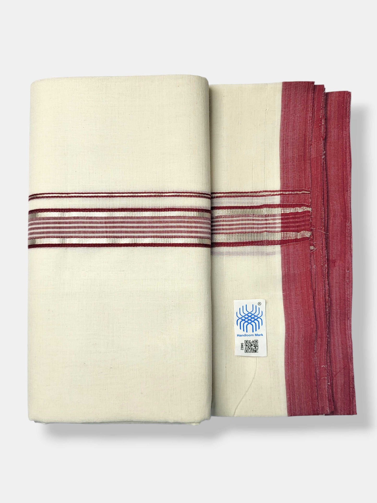 Kerala Balaramapuram Pure Cotton Handloom Mundu/Dhoti