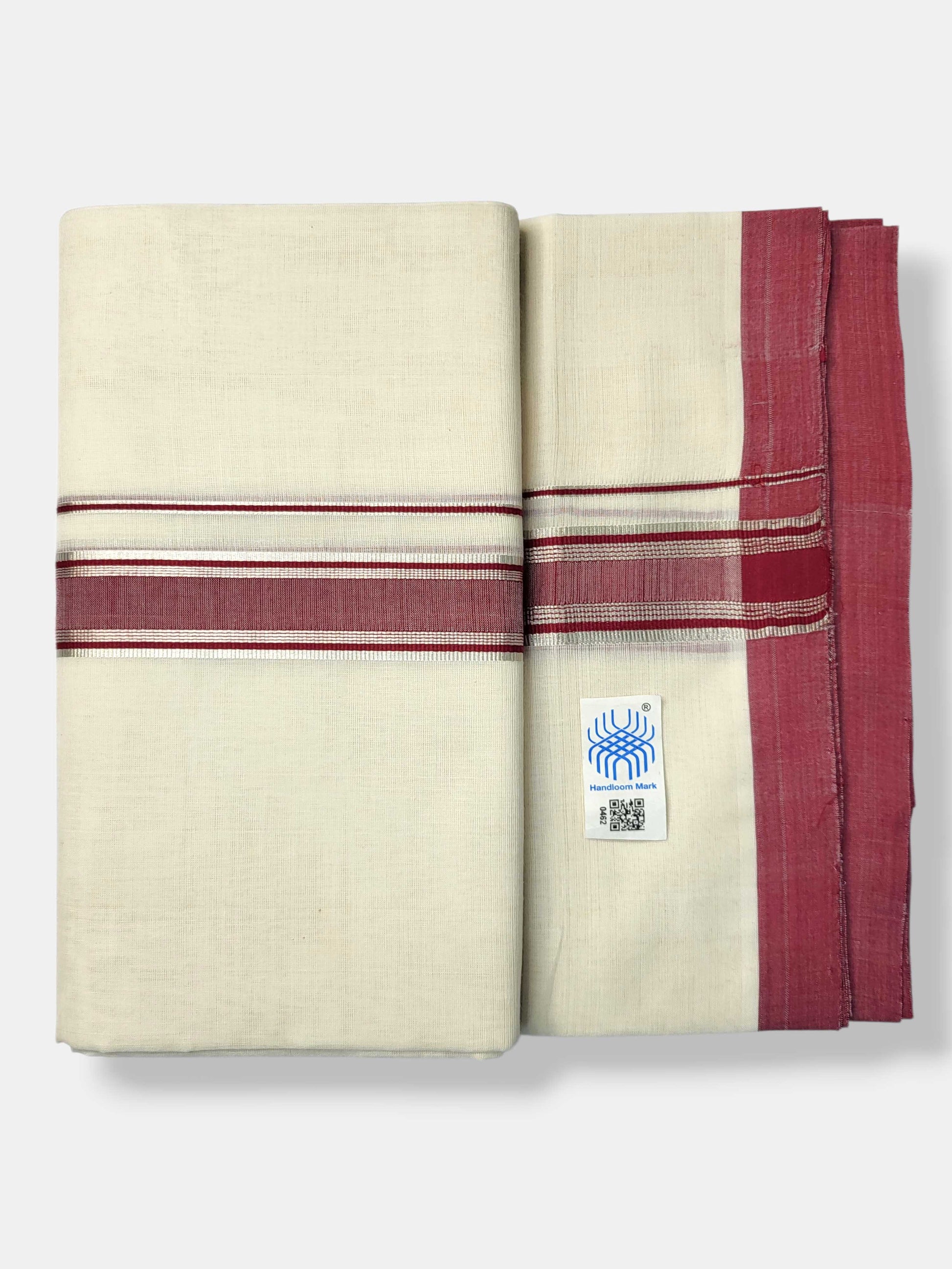 Kerala Balaramapuram Pure Cotton Handloom Mundu/Dhoti
