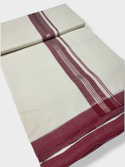 Kerala Balaramapuram Pure Cotton Handloom Mundu/Dhoti
