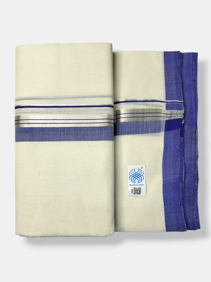 Kerala Balaramapuram Pure Cotton Handloom Mundu/Dhoti