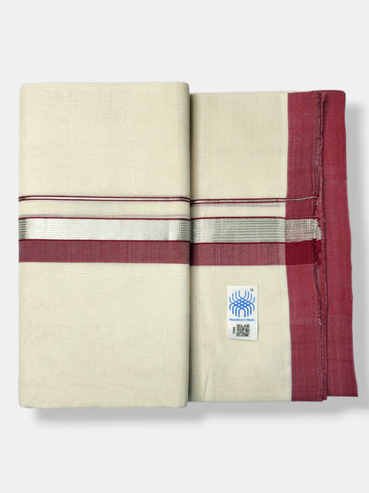 Kerala Balaramapuram Pure Cotton Handloom Mundu/Dhoti