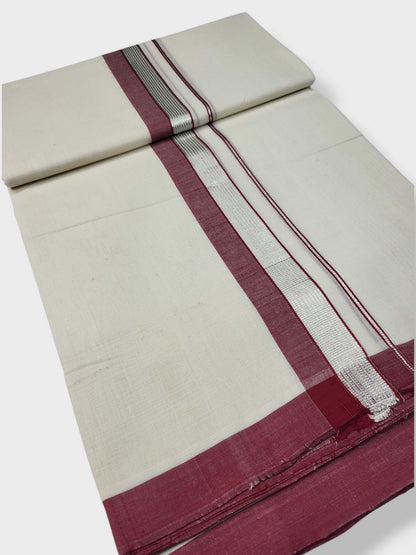 Kerala Balaramapuram Pure Cotton Handloom Mundu/Dhoti