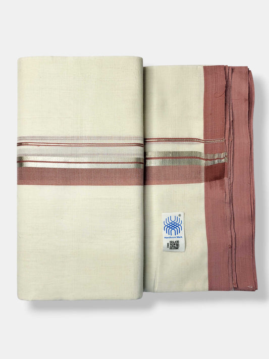 Kerala Balaramapuram Pure Cotton Handloom Mundu/Dhoti