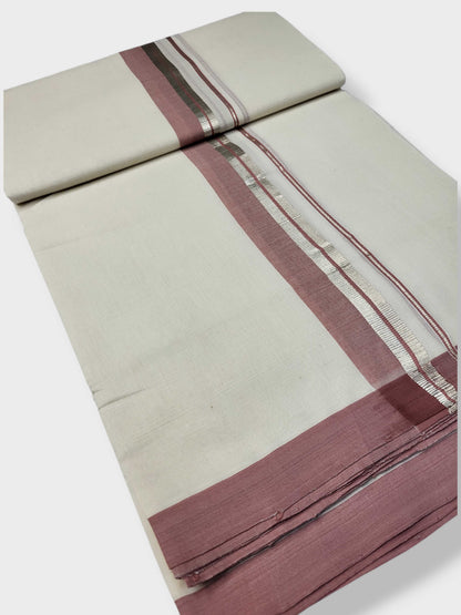 Kerala Balaramapuram Pure Cotton Handloom Mundu/Dhoti