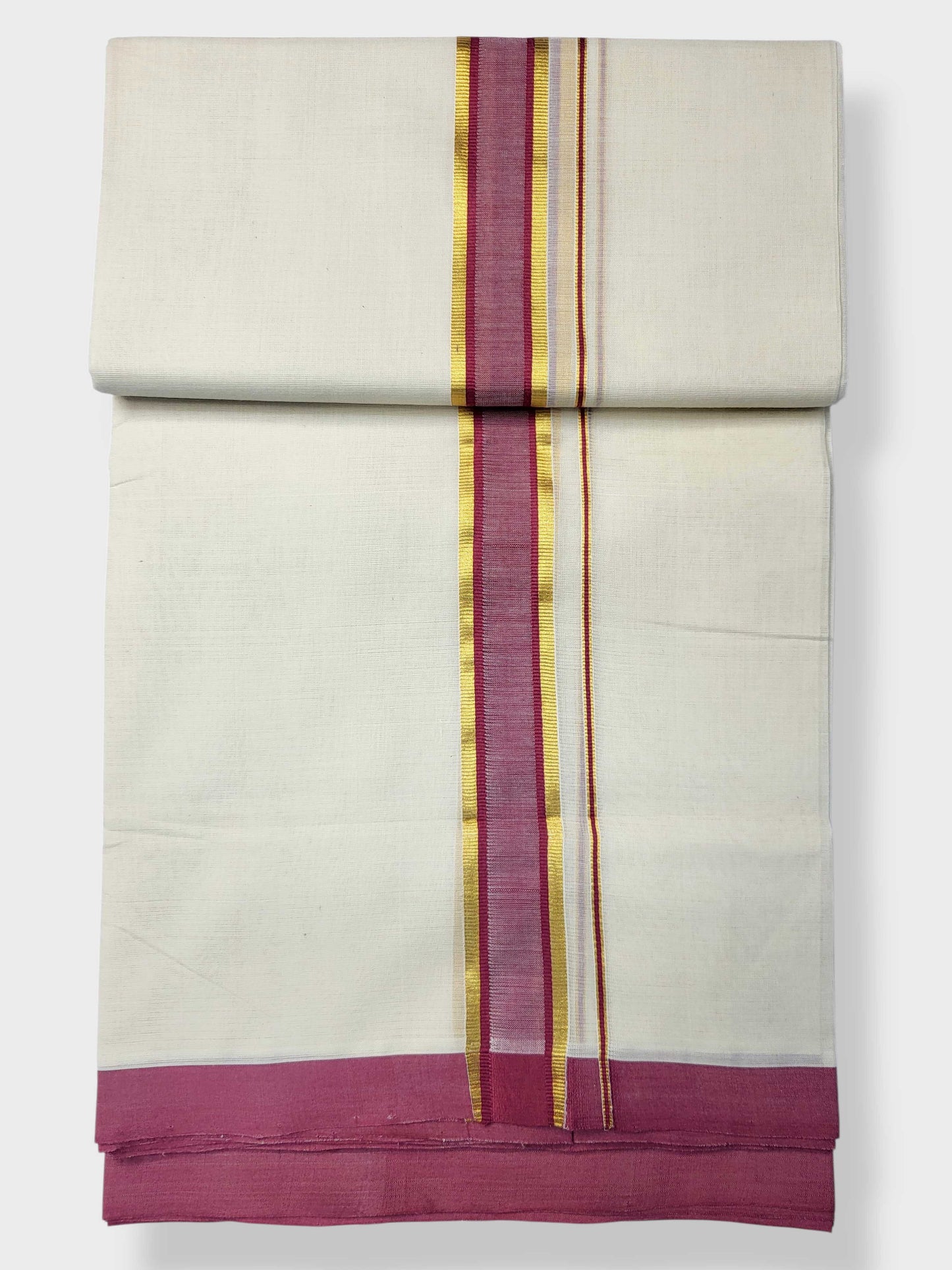 Kerala Balaramapuram Pure Cotton Handloom Mundu/Dhoti