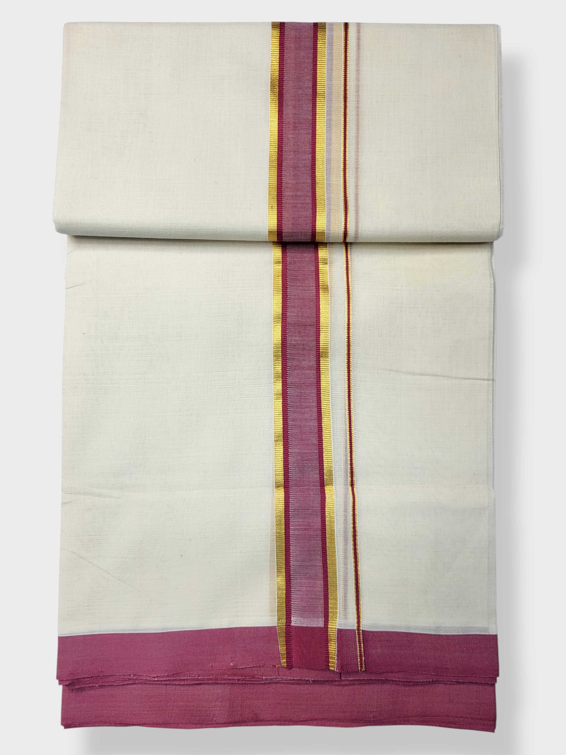 Kerala Balaramapuram Pure Cotton Handloom Mundu/Dhoti