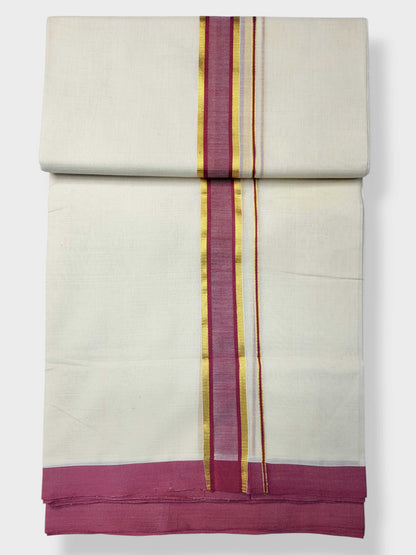 Kerala Balaramapuram Pure Cotton Handloom Mundu/Dhoti