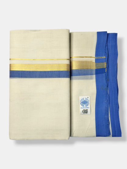 Kerala Balaramapuram Pure Cotton Handloom Mundu/Dhoti