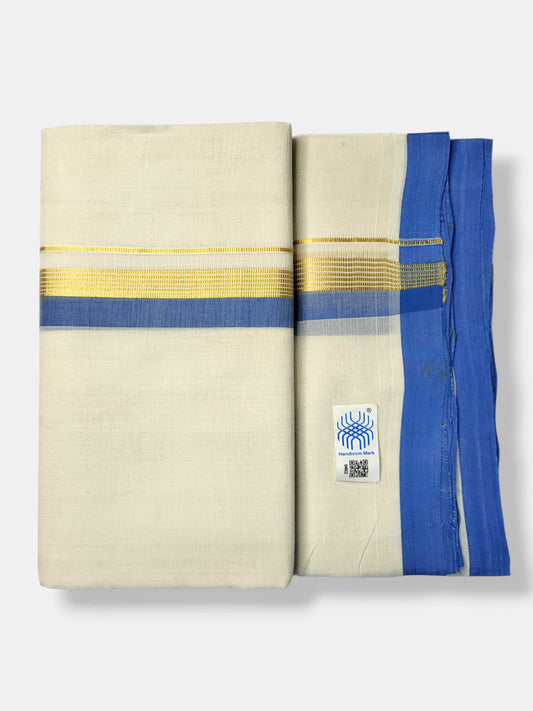 Kerala Balaramapuram Pure Cotton Handloom Mundu/Dhoti