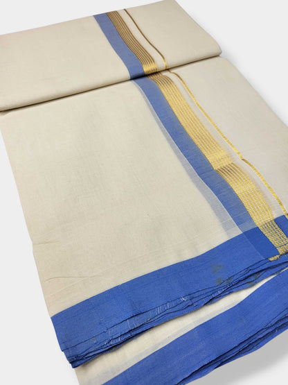 Kerala Balaramapuram Pure Cotton Handloom Mundu/Dhoti