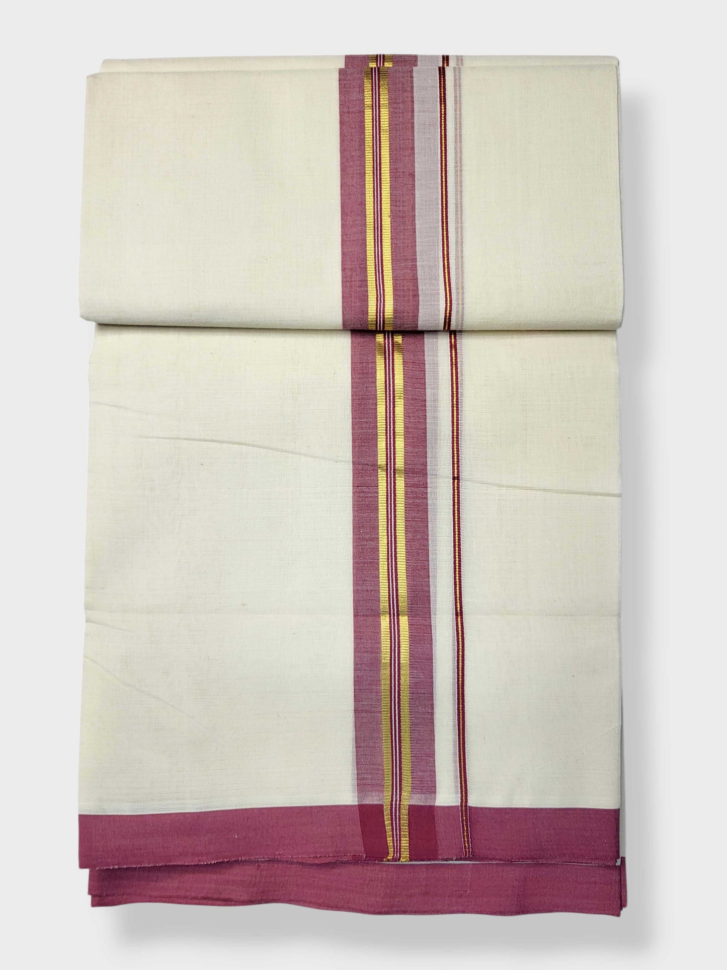 Kerala Balaramapuram Pure Cotton Handloom Mundu/Dhoti