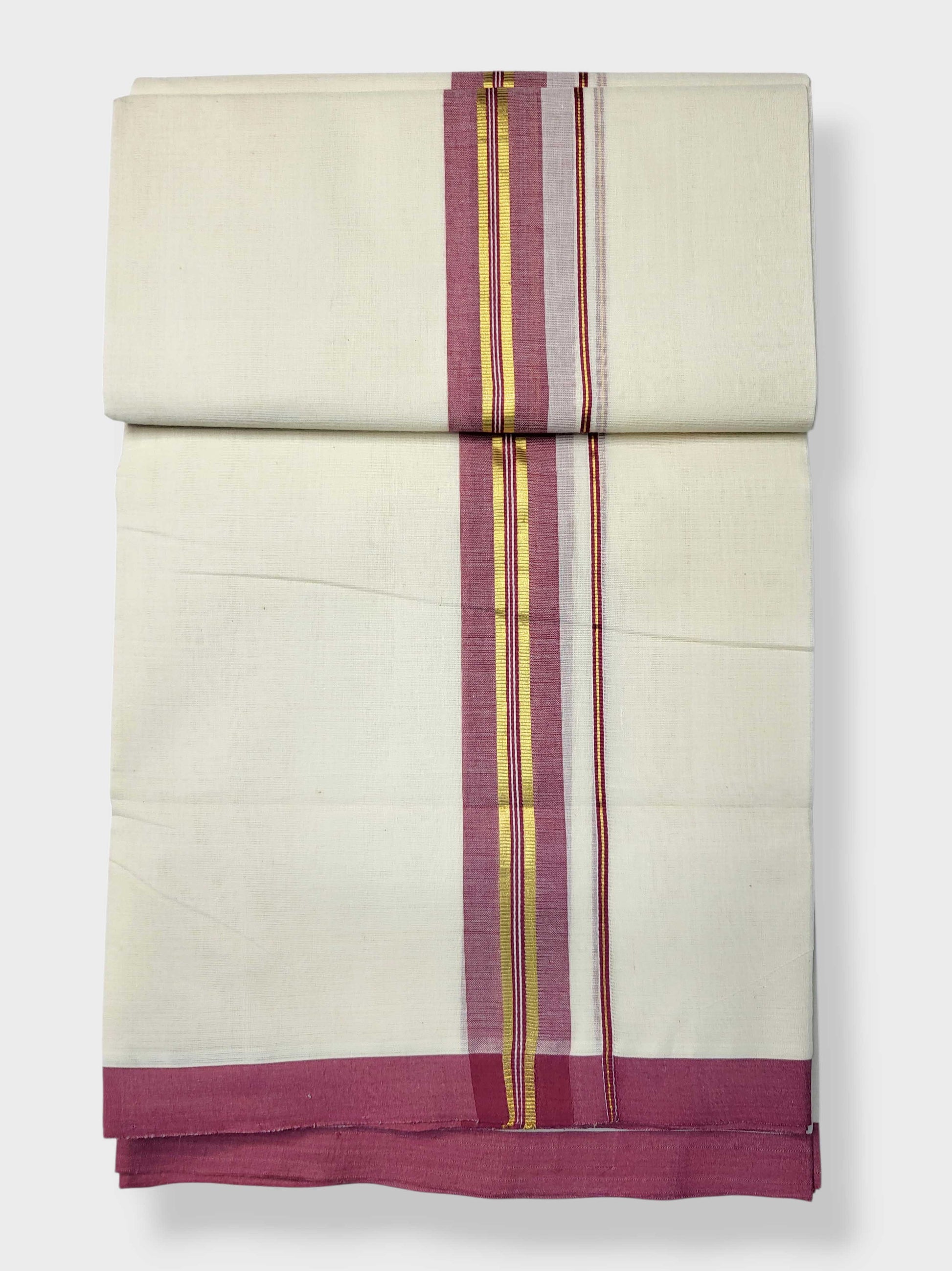 Kerala Balaramapuram Pure Cotton Handloom Mundu/Dhoti