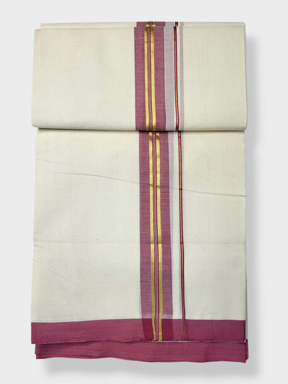 Kerala Balaramapuram Pure Cotton Handloom Mundu/Dhoti