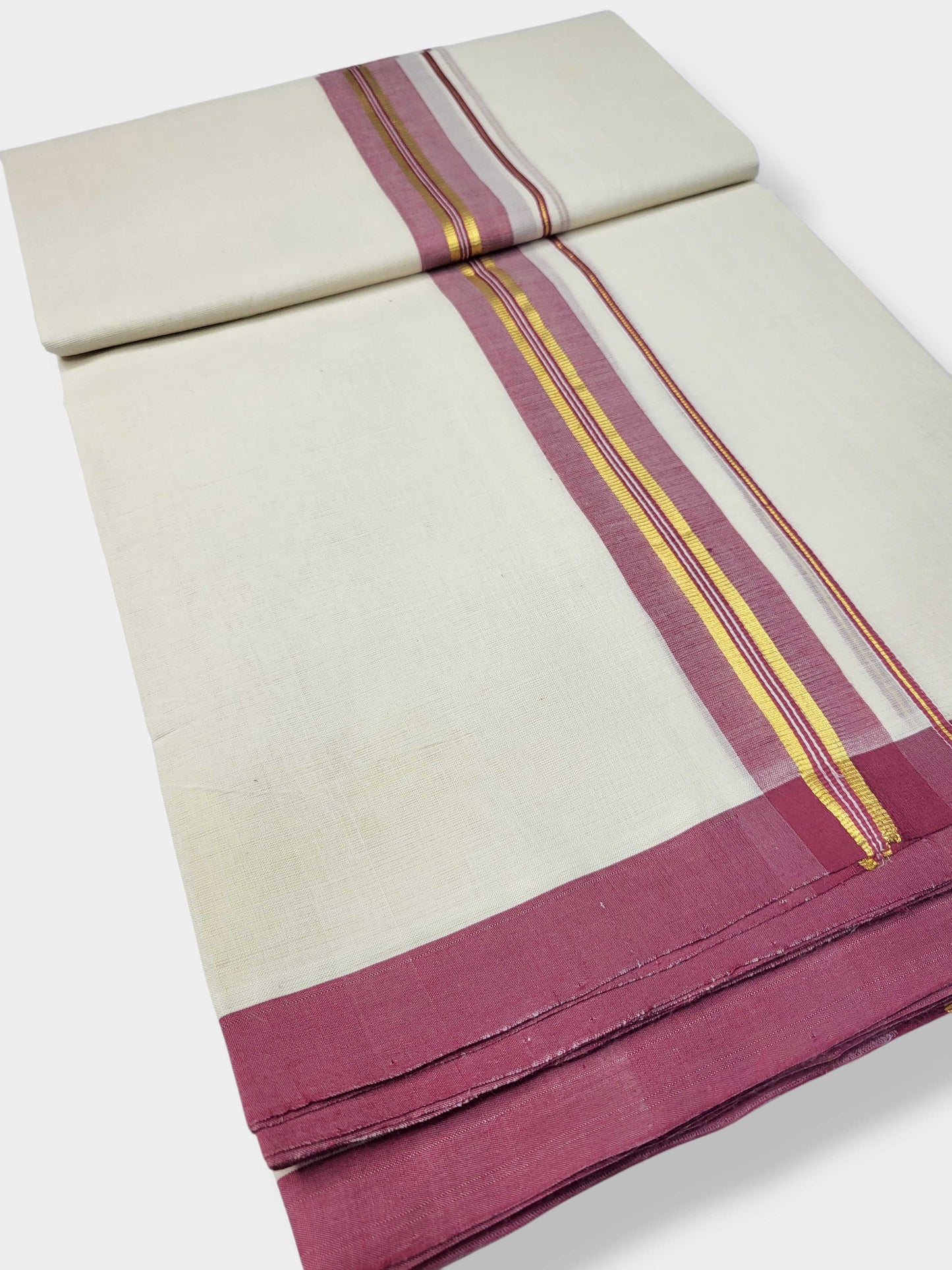 Kerala Balaramapuram Pure Cotton Handloom Mundu/Dhoti