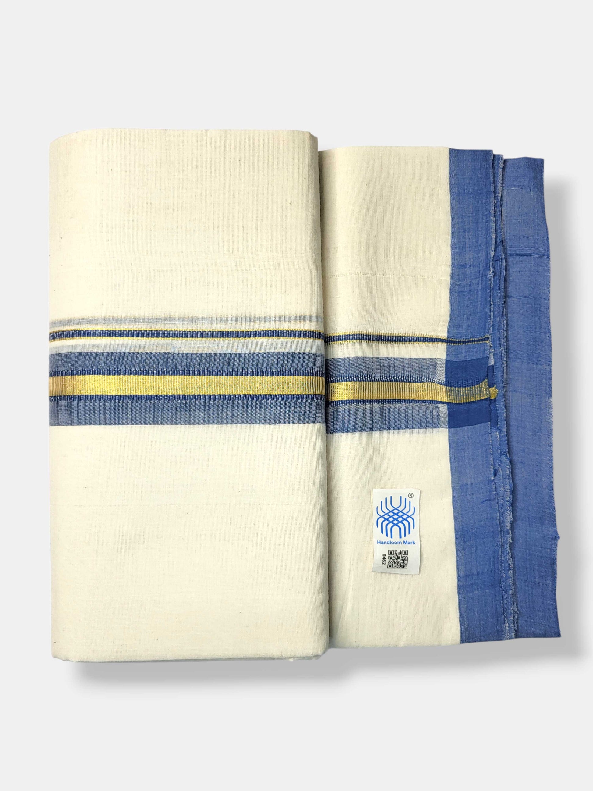 Kerala Balaramapuram Pure Cotton Handloom Mundu/Dhoti