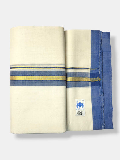 Kerala Balaramapuram Pure Cotton Handloom Mundu/Dhoti