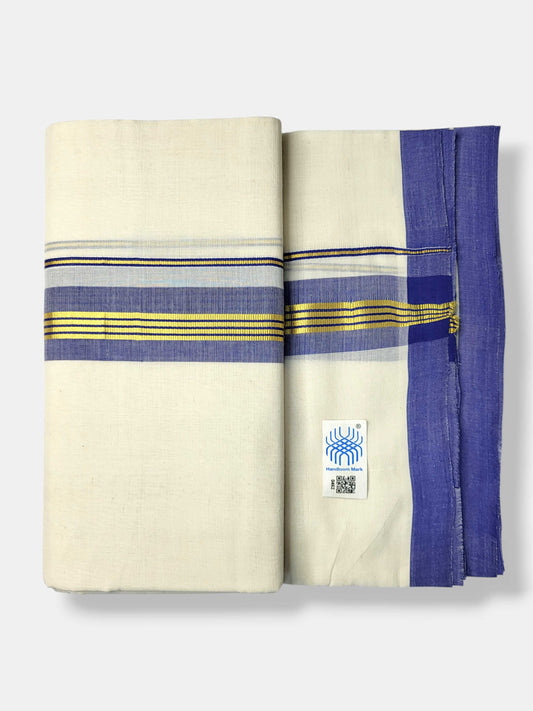 Kerala Balaramapuram Pure Cotton Handloom Mundu/Dhoti