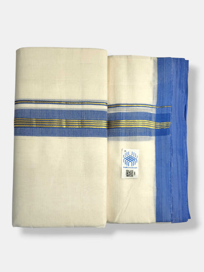 Kerala Balaramapuram Pure Cotton Handloom Mundu/Dhoti