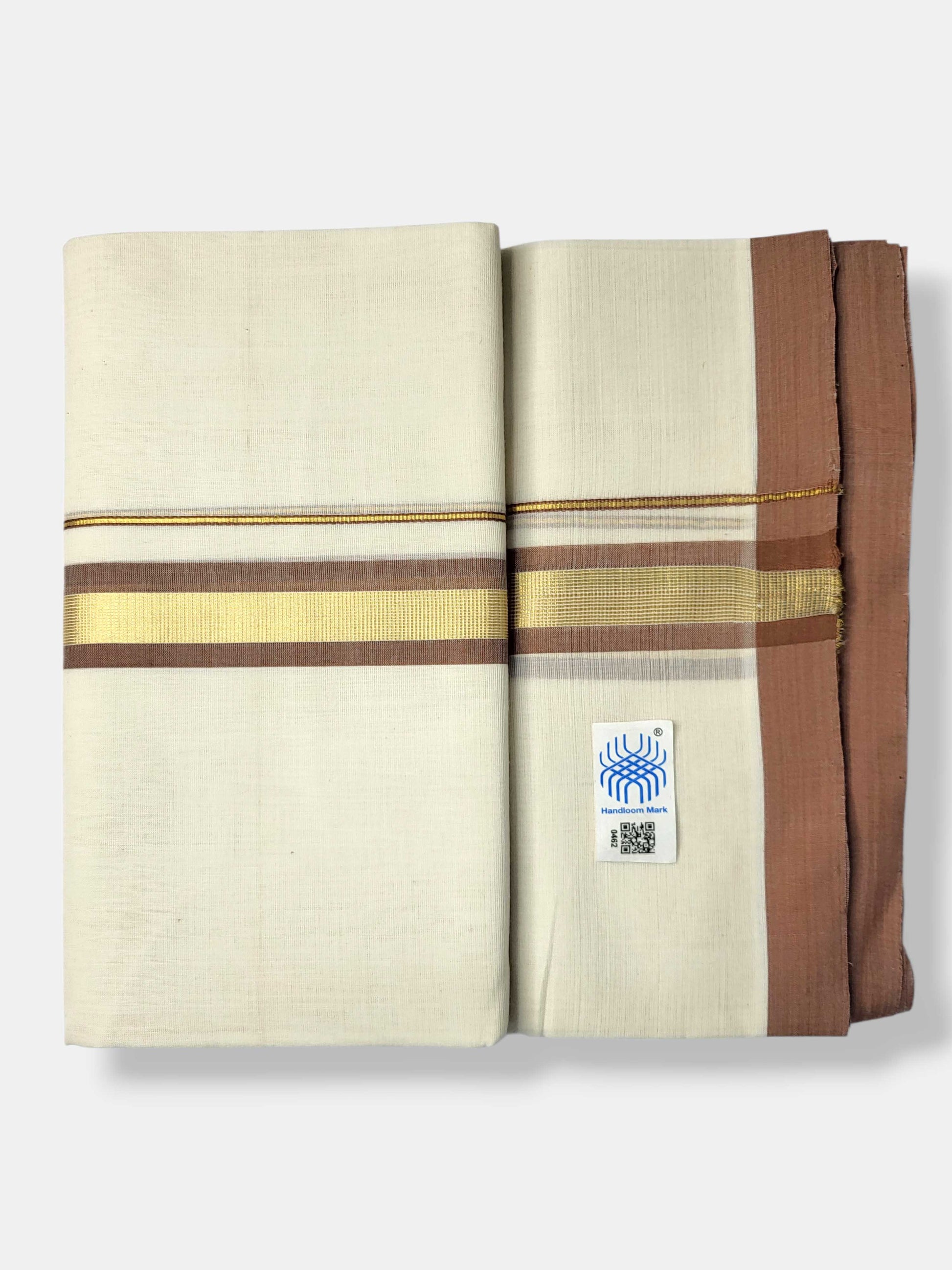 Kerala Balaramapuram Pure Cotton Handloom Mundu/Dhoti