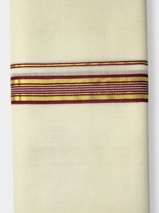 Kerala Balaramapuram Pure Cotton Handloom Mundu/Dhoti