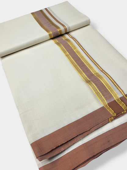 Kerala Balaramapuram Pure Cotton Handloom Mundu/Dhoti