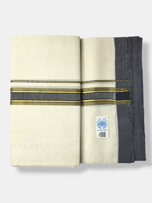 Kerala Balaramapuram Pure Cotton Handloom Mundu/Dhoti