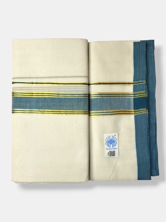 Kerala Balaramapuram Pure Cotton Handloom Mundu/Dhoti