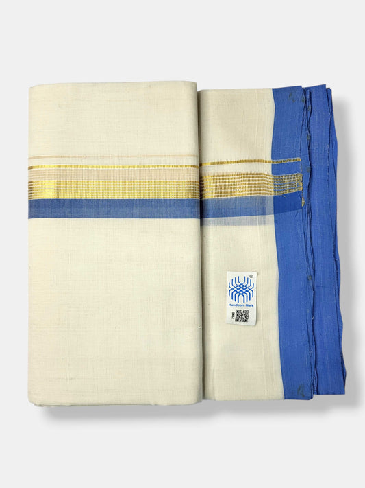 Kerala Balaramapuram Pure Cotton Handloom Mundu/Dhoti