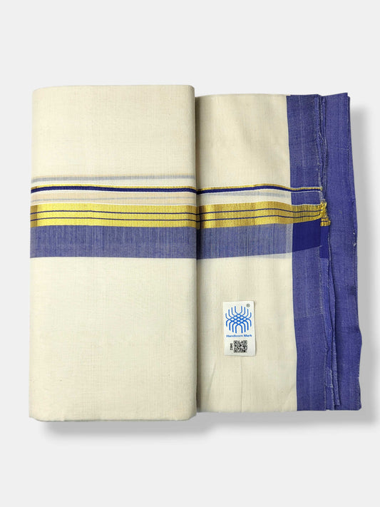 Kerala Balaramapuram Pure Cotton Handloom Mundu/Dhoti