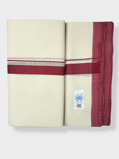 Kerala Balaramapuram Pure Cotton Handloom Mundu/Dhoti