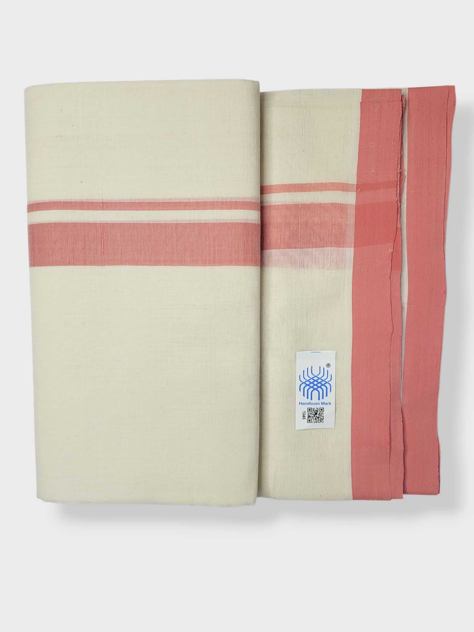 Kerala Balaramapuram Pure Cotton Handloom Mundu/Dhoti