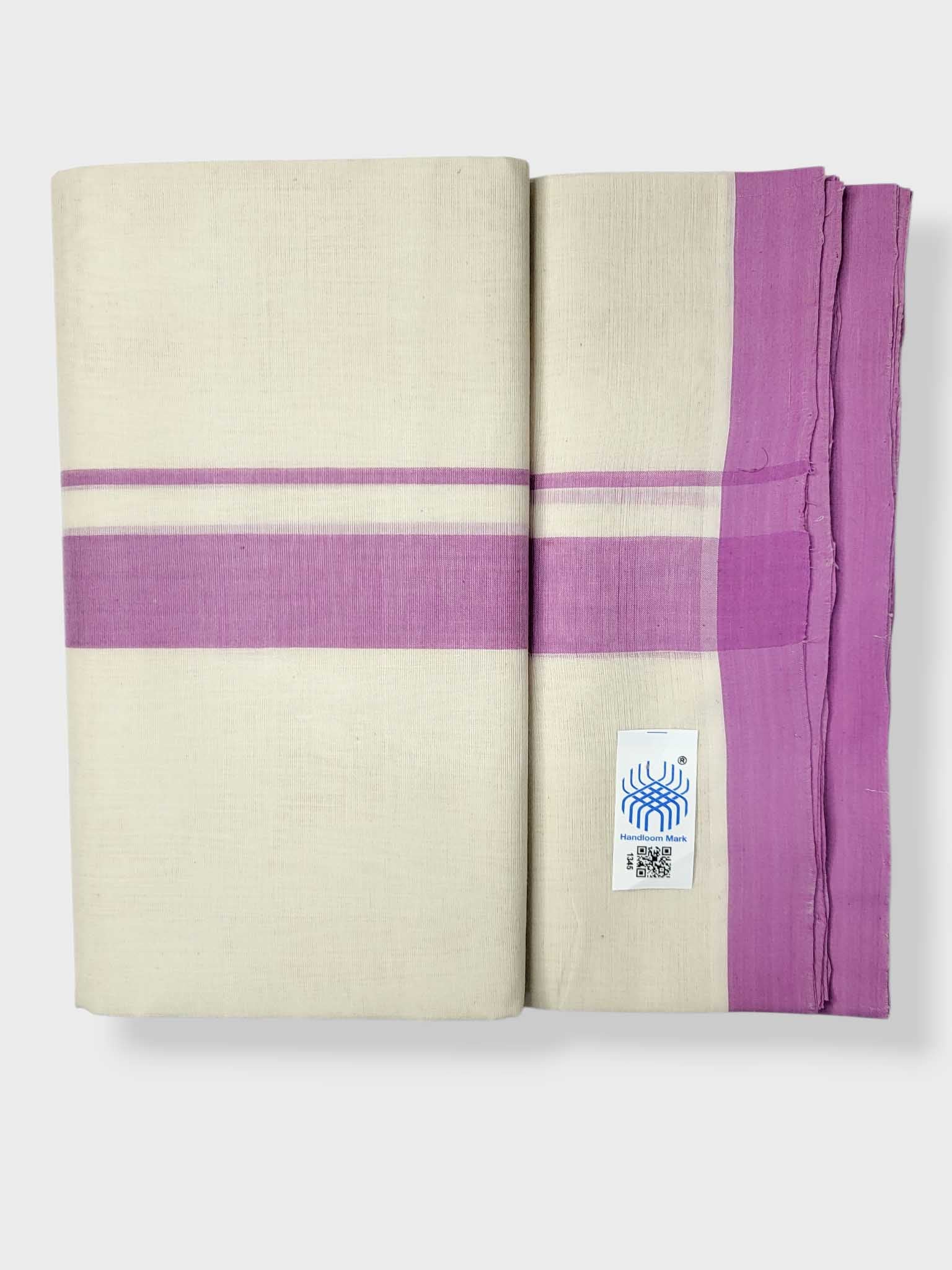 Kerala Balaramapuram Pure Cotton Handloom Mundu/Dhoti