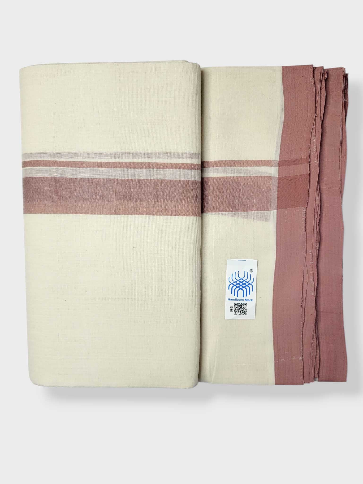 Kerala Balaramapuram Pure Cotton Handloom Mundu/Dhoti