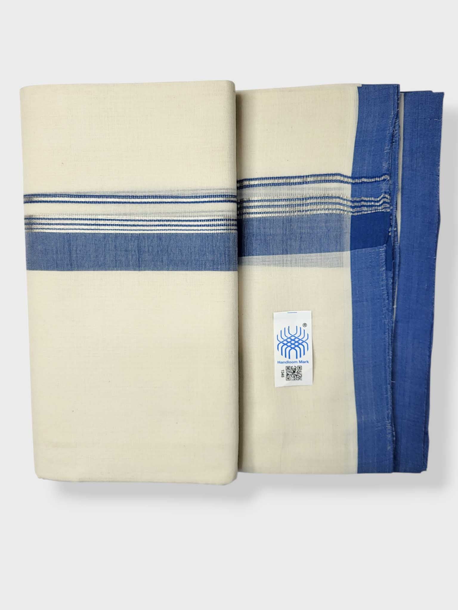 Kerala Balaramapuram Pure Cotton Handloom Mundu/Dhoti