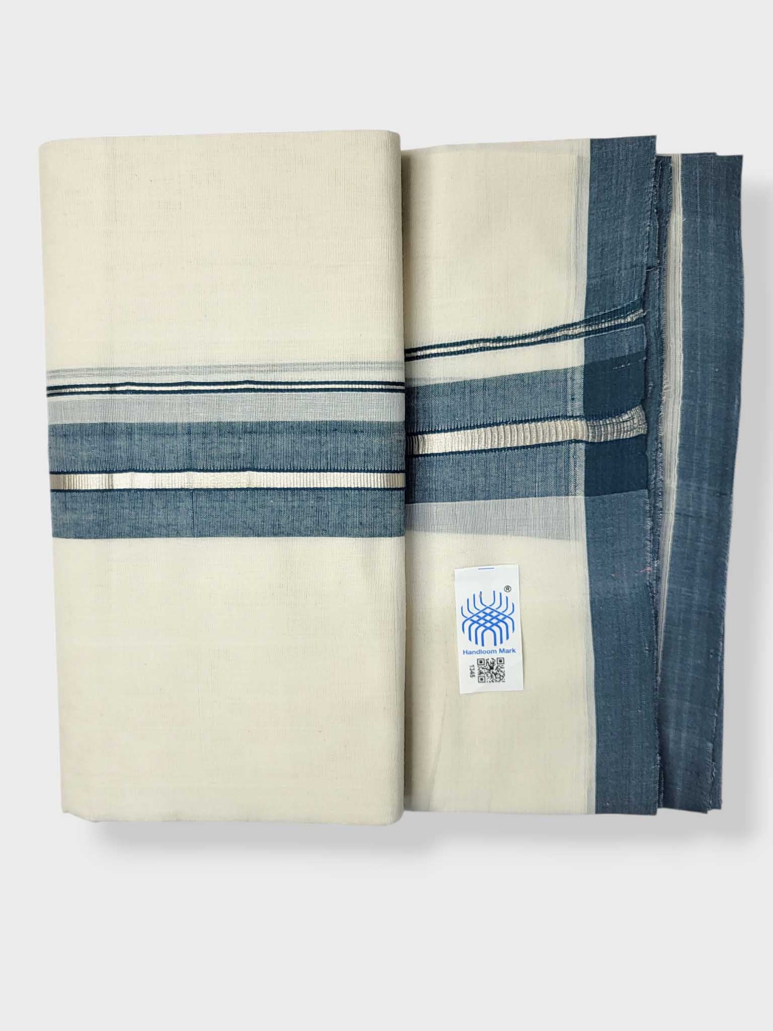 Kerala Balaramapuram Pure Cotton Handloom Mundu/Dhoti