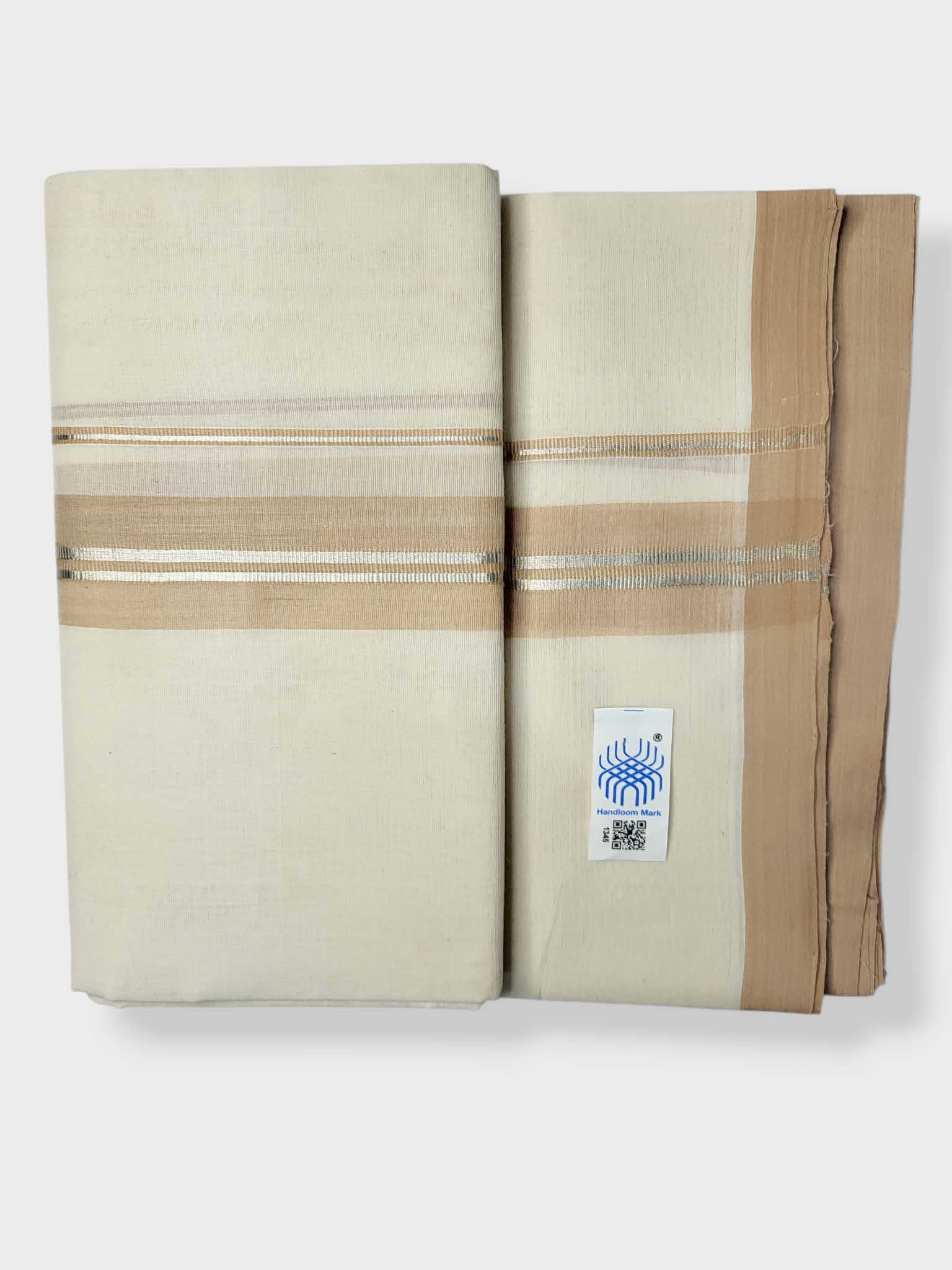 Kerala Balaramapuram Pure Cotton Handloom Mundu/Dhoti