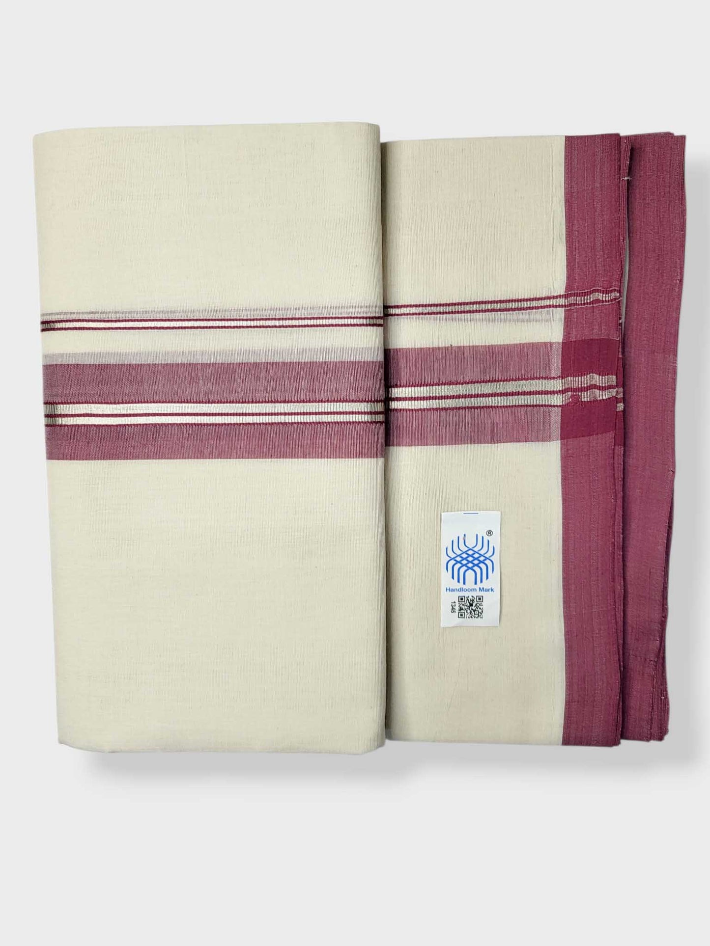 Kerala Balaramapuram Pure Cotton Handloom Mundu/Dhoti