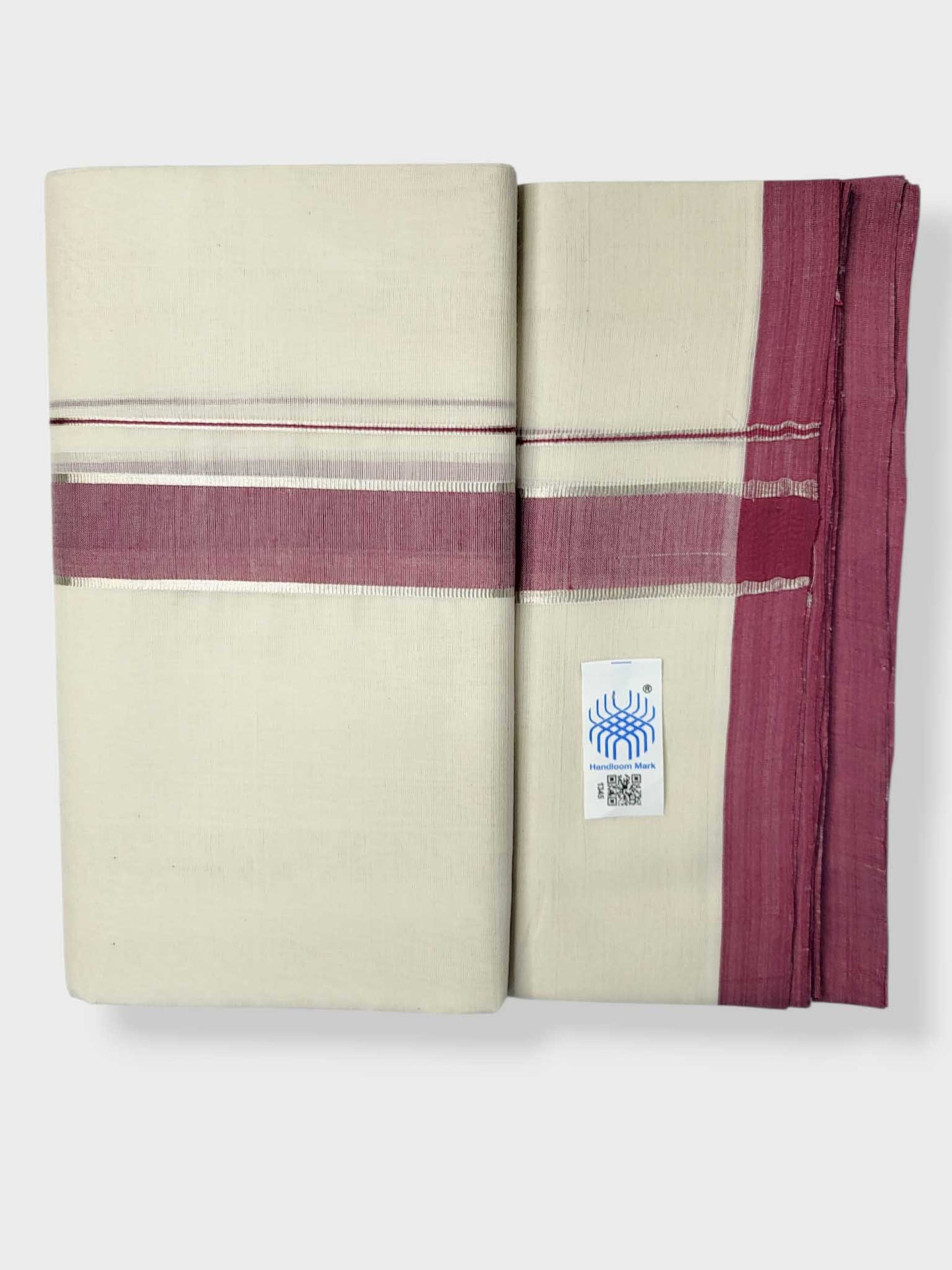 Kerala Balaramapuram Pure Cotton Handloom Mundu/Dhoti