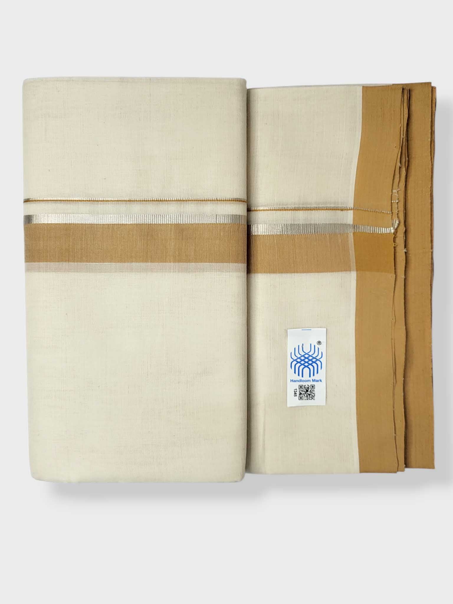 Kerala Balaramapuram Pure Cotton Handloom Mundu/Dhoti