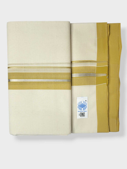Kerala Balaramapuram Pure Cotton Handloom Mundu/Dhoti