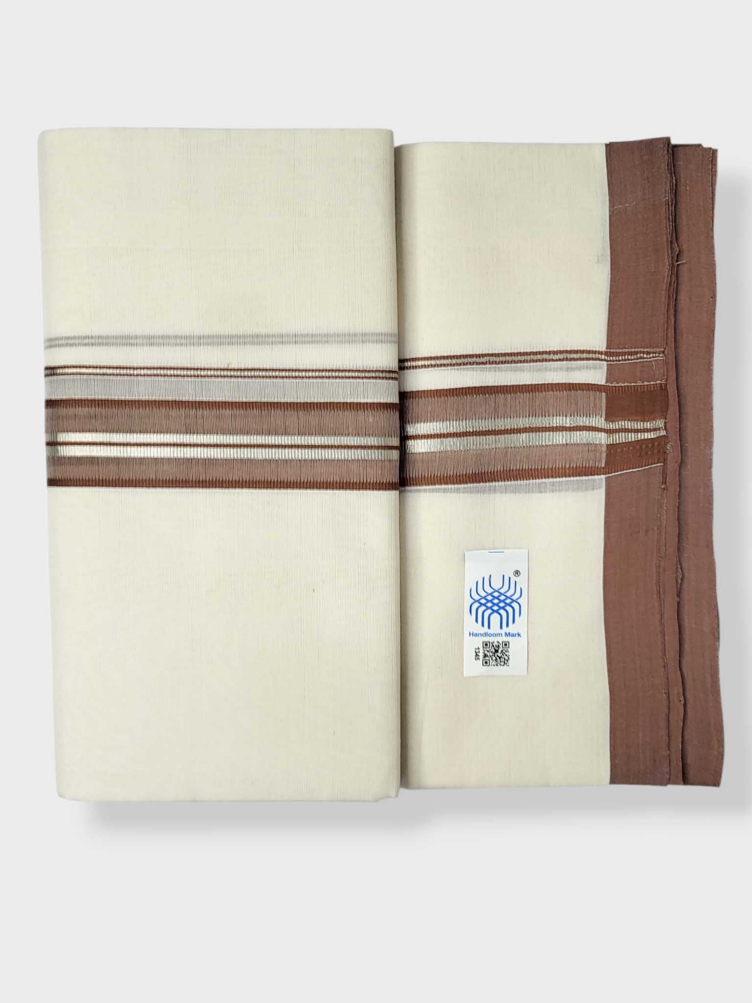 Kerala Balaramapuram Pure Cotton Handloom Mundu/Dhoti