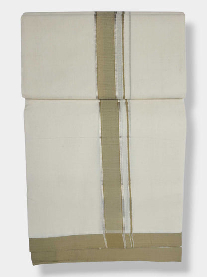Kerala Balaramapuram Pure Cotton Handloom Mundu/Dhoti