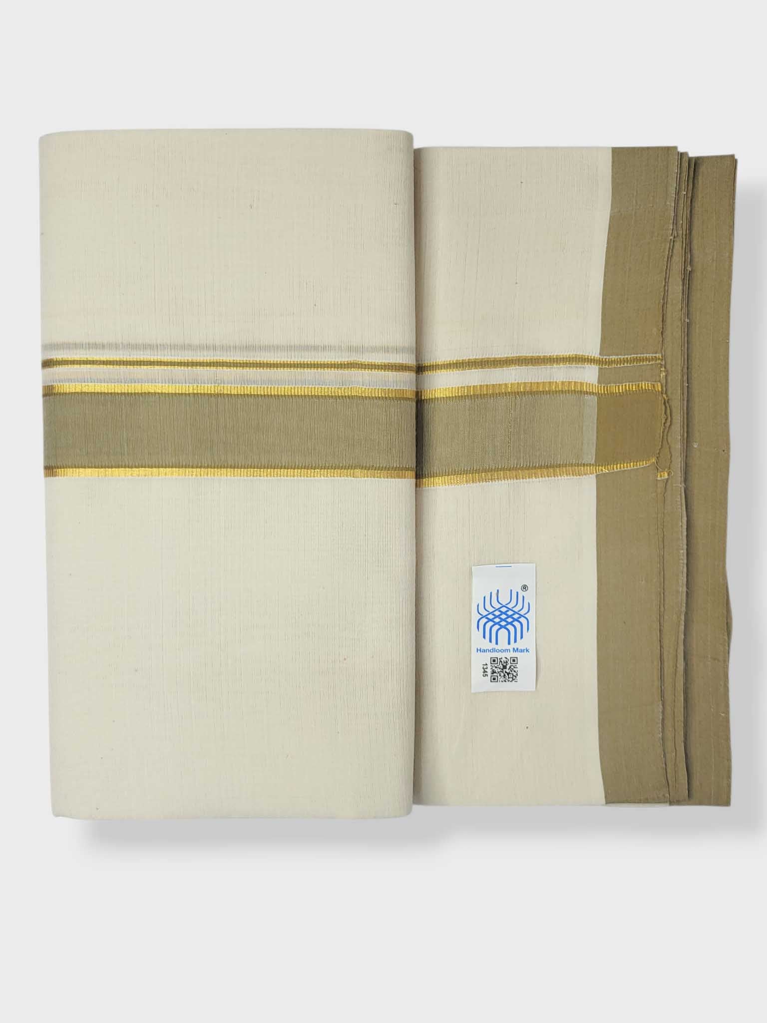 Kerala Balaramapuram Pure Cotton Handloom Mundu/Dhoti