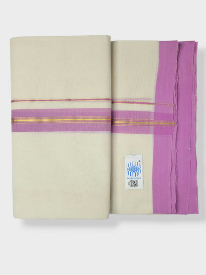 Kerala Balaramapuram Pure Cotton Handloom Mundu/Dhoti