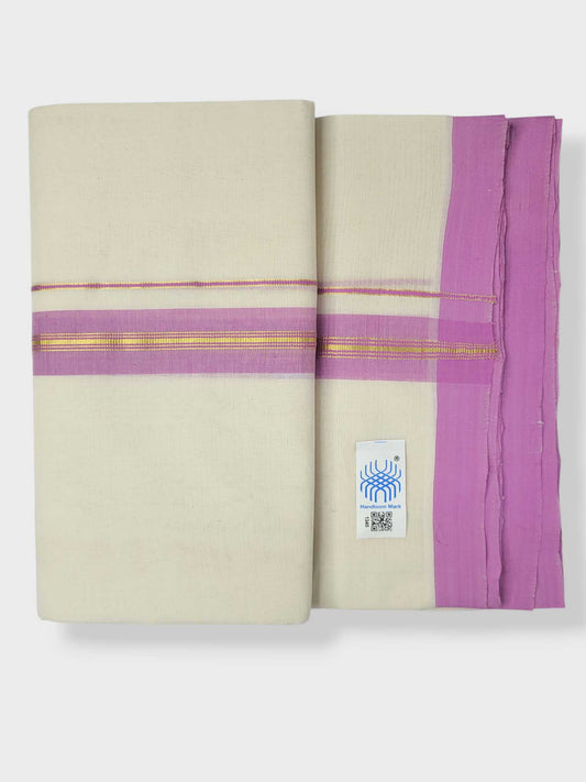 Kerala Balaramapuram Pure Cotton Handloom Mundu/Dhoti