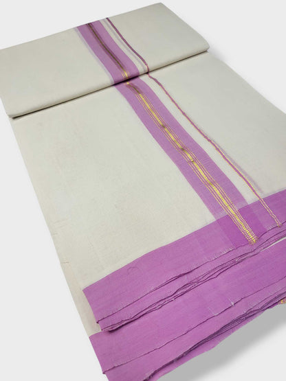 Kerala Balaramapuram Pure Cotton Handloom Mundu/Dhoti