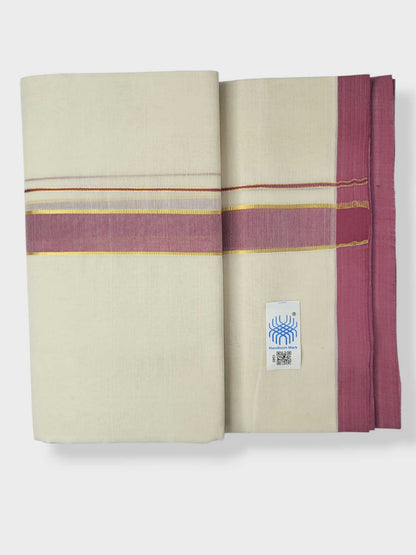 Kerala Balaramapuram Pure Cotton Handloom Mundu/Dhoti