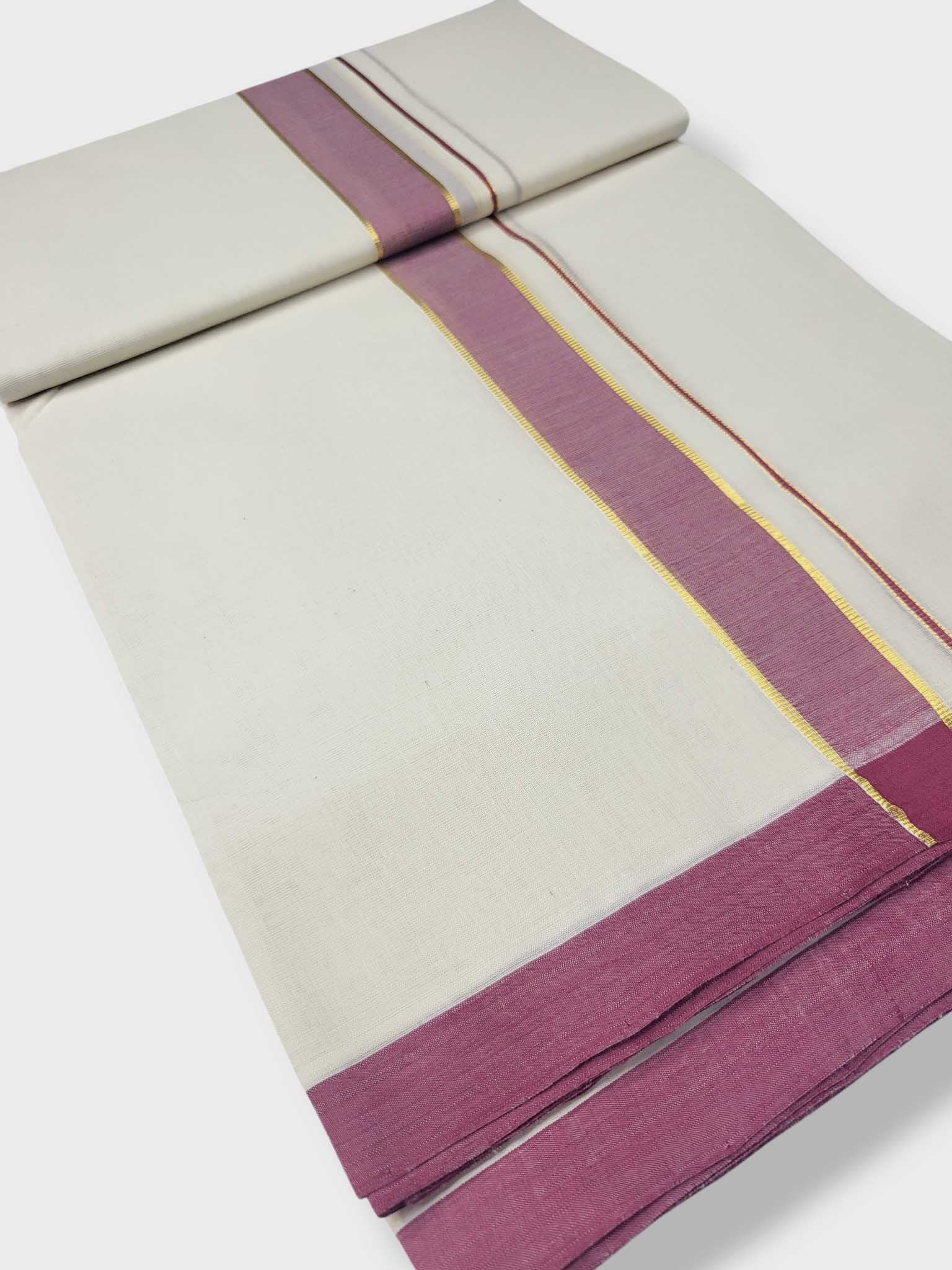 Kerala Balaramapuram Pure Cotton Handloom Mundu/Dhoti
