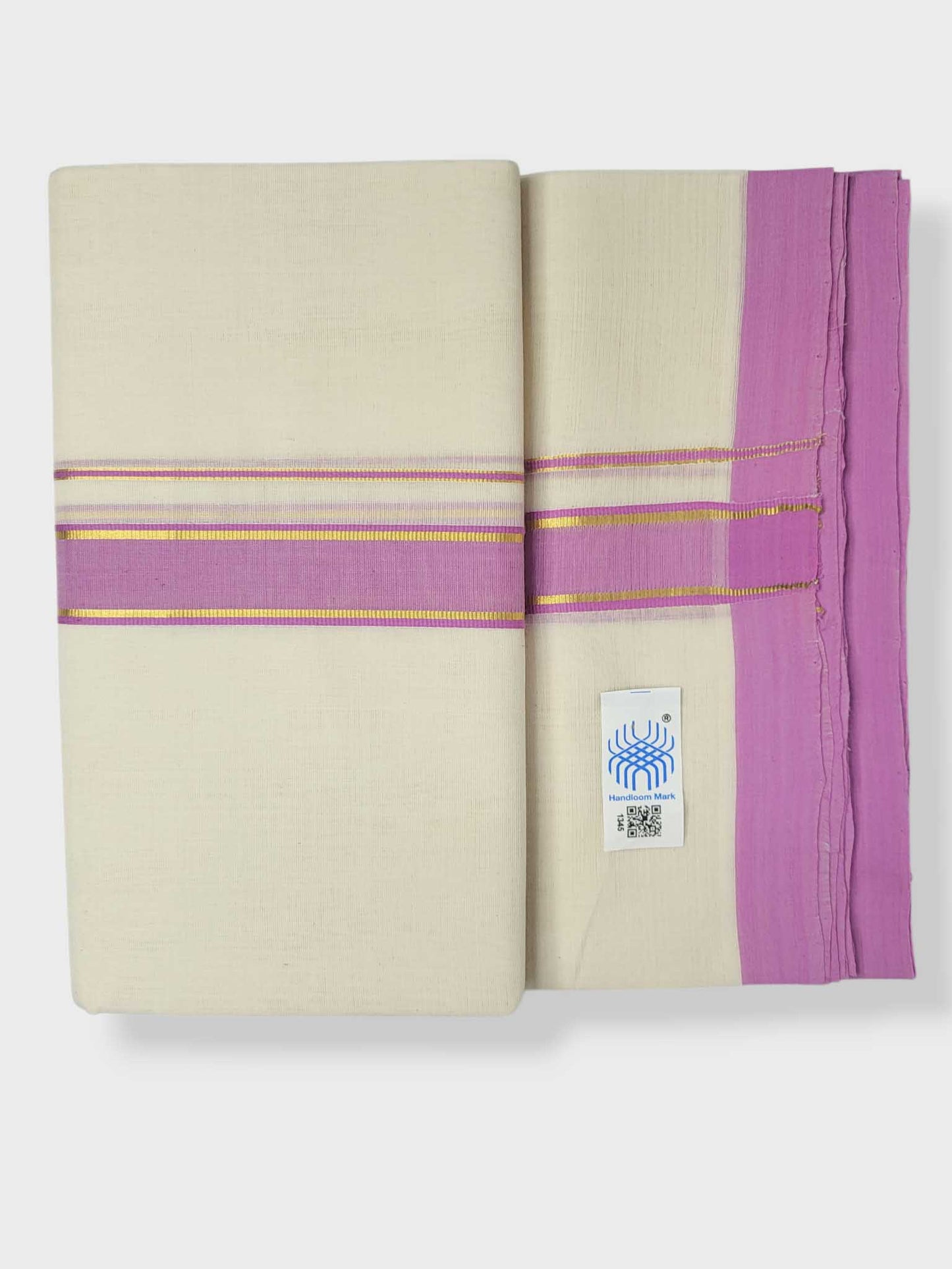 Kerala Balaramapuram Pure Cotton Handloom Mundu/Dhoti